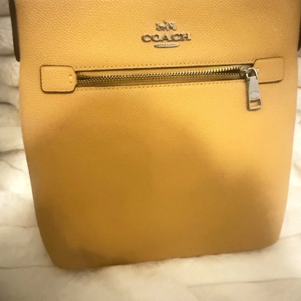 NWT Coach Mini Rowan File Bag in Honeycomb/Silver - Picture 10 of 15